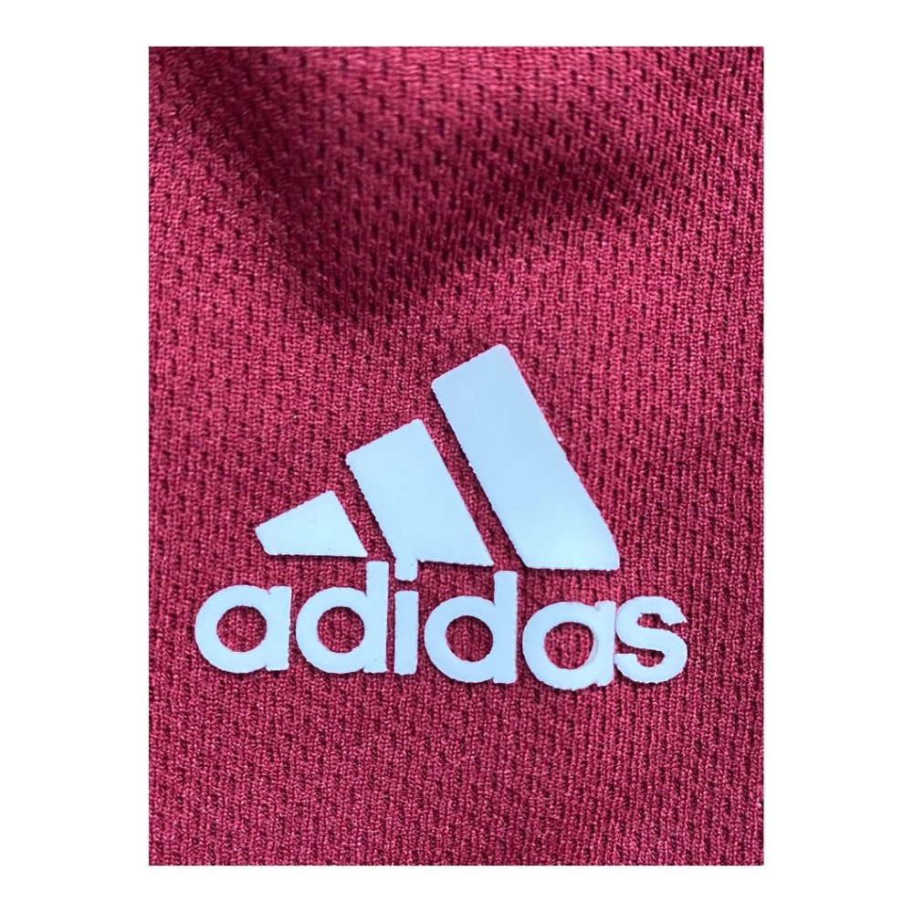 Adidas Men's Dry Fit Maroon Short Sleeve Training  T-Shirt Size S, L - Picture 5 of 7